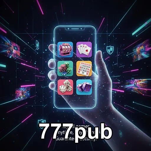 Mobile player enjoying casino games at 777pub